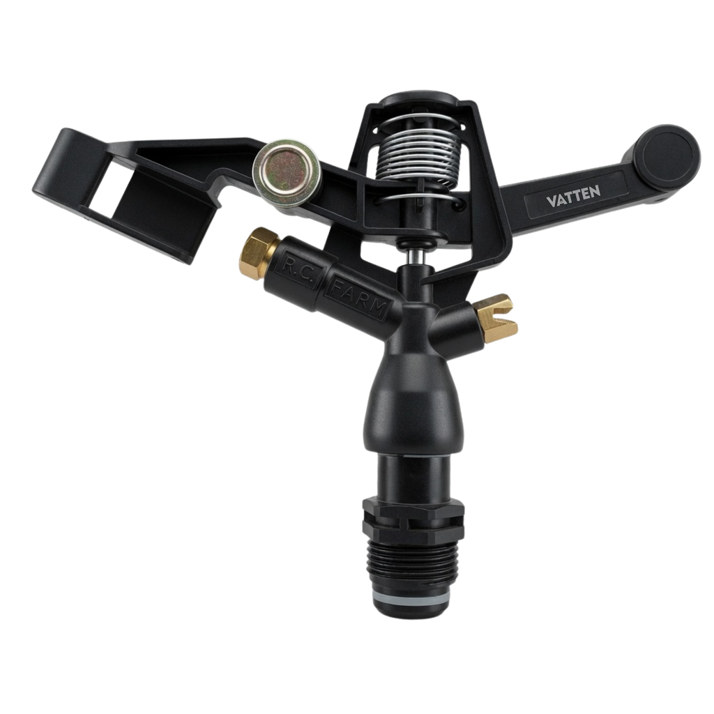[10050102] ASPERSOR PLASTICO NEGRO PESADO CON BOQUILLAS DE BRONCE
